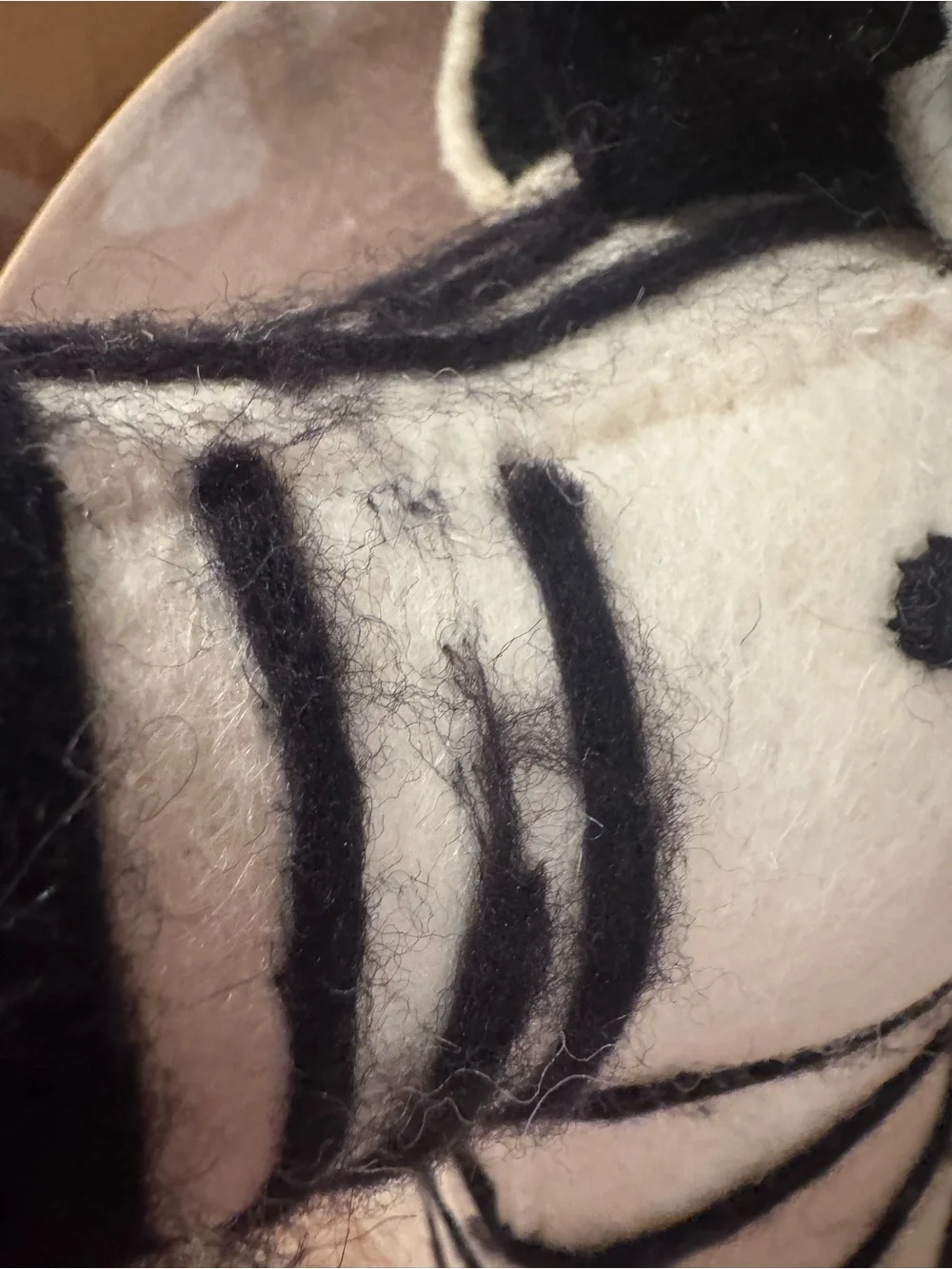 Mud Pie Black and White Felt Zebra Head Wall Accent